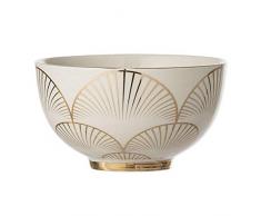 Bloomingville 22064119 Saladier Bols Ã Soupe Rond Porcelaine Dure Or, Blanc 1 piÃ¨ce(s)