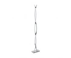 Eglo 96106 Lampe sur Pied, Aluminium, Integriert, Chrome/Blanc, 25 x 13 x 142 cm