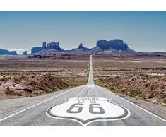 Scenolia Tableau Grand Format sur Toile Road 66 130 x 90 cm | DÃ©coration Murale Tendance Actuelle, Fait en France