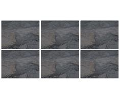 Pimpernel Sets de table imitation ardoise nuit Lot de 6