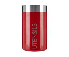 Premier Housewares - Liberty Porte Ustensiles Cuisine- Pot Ã Ustensiles Cuisine -en Ãmail Rouge- Dia 10 Cm