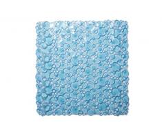 Croydex Tapis de douche en PVC sans phtalate motif bulles Bleu 53 x 53 cm