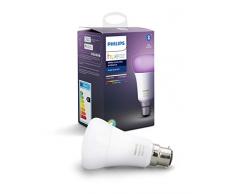 Philips Hue Ampoule LED ConnectÃ©e White & Color Ambiance B22 Compatible Bluetooth, Fonctionne avec Alexa