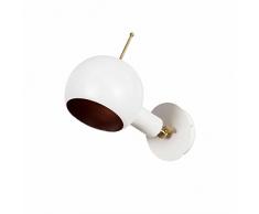 Moira Lighting by homemania Modern Wall Applique murale E14, 60 W, Blanc/cuivre, 15 x 19 cm, 29 cm, 88 Unité