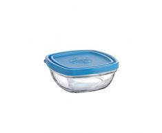 Delys-By-Vercal 514446 Saladier avec Couvercle Verre Bleu 11,5 x 11,5 cm