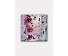 Bonamaison Horloge Murale en MDF, Multicolore, 30 x 30 cm