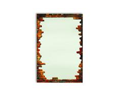 Zep AM208 Miroir dÃ©co 40x60 cm Leeds, Verre, Marron, Noir, Gris, 60 x 40 x 1 cm