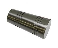 GARDINIA Embouts pour tringle Ã rideau, 2 embouts Apollo, SÃ©rie Chicago, MÃ©tal, Couleur: Titanium, DiamÃ¨tre: 20 mm