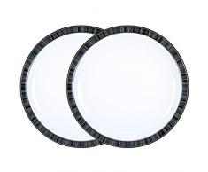 Denby Jet Stripes Lot de 2 assiettes