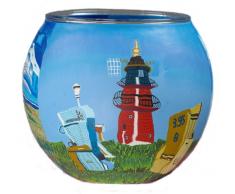 Him CC52 Phare 2 Photophore Verre Multicolore