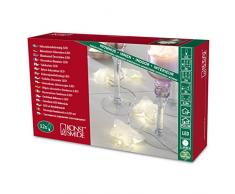 Konstsmide 3193-103 Guirlande dEclairage de Déco Papillon en Papier Intérieur 12 LEDs 24 V Blanc Chaud Câble Transparent