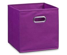 Zeller 14135 Boite de rangement en tissu lila, 28 x 28 x 28 cm