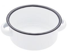 Kitchen Craft LNENDISH14 Bol de Service Living Nostalgia 14cm Blanc et Gris, Ãmail, Blanc et Gris, 28 x 28 x 18 cm