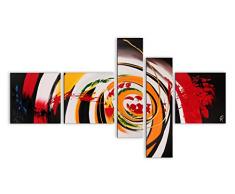 Arte Dal Mondo AX011CX1 Abstrait Tableau Modern Peint Ã la Main sur Toile avec Chassis, Multicolor, 90x160x3 cm
