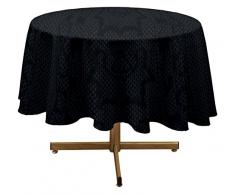 Soleil docre Nappe Anti-tâches Ronde 180 cm Snake Anthracite, Polyester, Gris, Diamètre