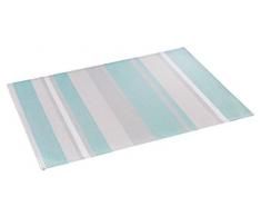 dÃ©corline set de table 32x47cm pvc silky raye bleu