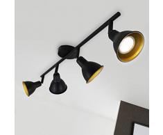 Briloner Leuchten Plafonnier LED avec 4 ampoules LED/GU10 4 W 400 lumens orientables Rétro/vintage, métal 4 W