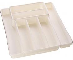 Sundis 7525002 Range Couverts, Plastique, Blanc, 39,7x34,1x5,09 cm