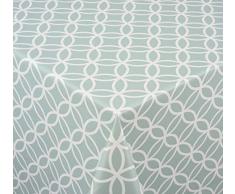 Venilia Mint Rectangle Nappe Circle Menthe Linge de Table Toile cirée Maintenance réduite hydrophobes, Polyester, PVC, rectangulaire, 140 x 160 cm, 55074, 140 x 160 cm