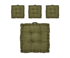 ZONS Coussin de Sol, Dessus de Fauteuil, Galette de Chaise, Dessus de Chaise en SuÃ©dine 40x40cm Beige 500g