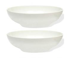 Maxwell & Williams White Basics Lot de 2 bols à pâtes en porcelaine Blanc 26 cm