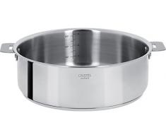 Cristel - S24QMP- Sauteuse inox 24cm sans poignÃ©e amovible - Collection Casteline