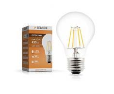 SEBSONÂ® Ampoule LED 4.5W (remplace 35W) - Culot E27 - Angle du faisceau 160Â° - Blanc chaud - 450lm