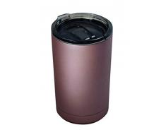 zak! designs 2329-002 Mono - mug isotherme double paroi Acier Inoxydable, rosÃ©, 8 x 8 x 13,5 cm
