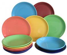 Creatable 14012 Service de Table de 12 PiÃ¨ces, Porcelaine, Multicolore, 28 x 29 x 29 cm