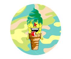 Stickie Stuff éponge Glace DIY adhésif Tissu Cercles Murale sur Toile, tissé Polyester, Grande, 71 x 71 cm, Multi/Couleur