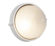 Brilliant 96106/05 Applique exterieure SILVESTER, 60W E27, IP44, metal/verre, coloris blanc, 60 W
