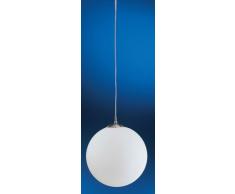 EGLO Rondo Lampe suspendue, Acier Verre, Blanc/nickel mat, 30 x 30 x 110 cm, E27