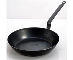 Pentole Agnelli Lionese Poêle avec Manche, légère, Fer, Gris 32 cm Gris