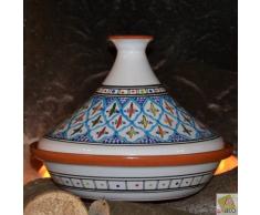 Tajine Bakir turquoise - D 31 cm traditionnel