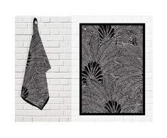 Soleil docre Oasis Torchon, Coton, Noir, 50 x 70 cm