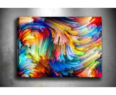 Bonamaison Peinture sur toile, multicolore, 30 x 40 cm - Conçu et fabriqué en Turquie