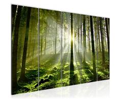 Tableau decoration murale Paysage de la forÃªt 200 x 80 cm - XXL Impression sur Toile Salon Appartment 5 Parties - prÃªt Ã accrocher - 602955a