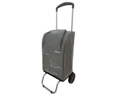 Bo Time 3760278732931 Chariot de Courses, Fer, Textile, Gris, 40 L