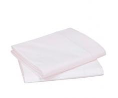 Blanc des Vosges Uni Satin Housse de Couette Coton, Guimauve, 260x240 cm