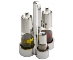 PINTI Bra Bella - Vinaigrier, 4 piÃ¨ces, Acier Inoxydable 18/10 et Verre