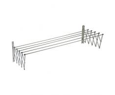 Sauvic 90815 Séchoir à Linge Extensible 100% Inoxydable 18/10 180 cm, INOX