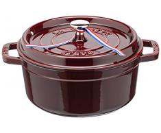 Staub Fonte 1102487 Cocotte Ronde Majolique Grenadine 24 cm