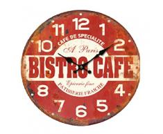 Home Decor Horloge Bistro CafÃ©, Multicolore, Unique