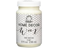 Plaid Folkart Home Decor Wax, matiÃ¨re synthÃ©tique, Blanc, 7.8Â x 7.5Â x 3.3Â cm