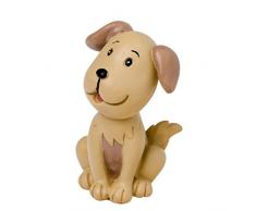 mopec Figurine gâteau de mariés avec animaux chien, poly résine, marron, 4 x 4 x 7 cm