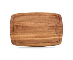 Zeller 25556 Planche à découper avec Rainure de sève Bois Marron 40 x 26 x 1,5 cm
