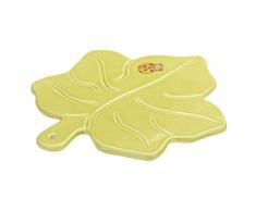 THUN Dessous de Plat en Forme de Feuille en céramique Multicolore
