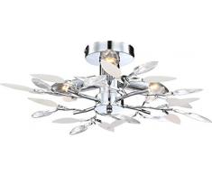 Globo 63160â3Â E14Â 40Â W Vida lampe de plafond, mÃ©tal, Chrome