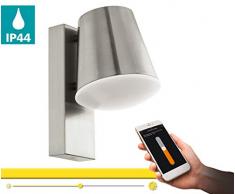 EGLO 97484 Wandleuchte, E27, 9 W, Acier Inoxydable