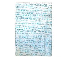 Frandis 195020 Rideau de Douche Polyester Bleu 180 x 200 cm